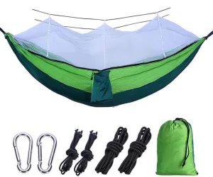 ? Outdoor Hammock with Ultra-Light Mosquito net and Portable Supports up to 300 kg Double Parachute Camping hammocks with Tree Straps for Hiking Travel Backpack Travel Backpack 260 * 140 cm