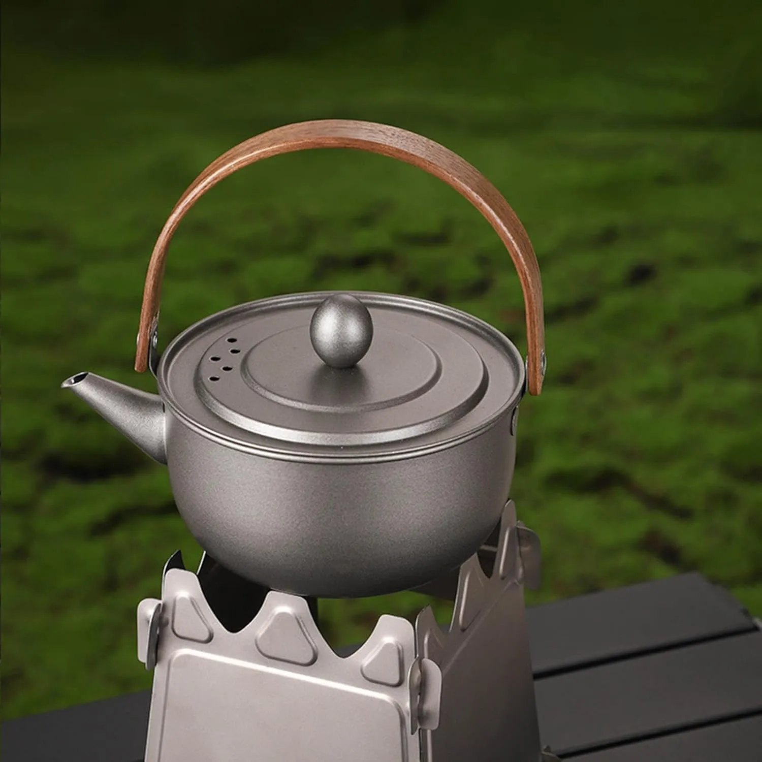 0.5 L Camping Water Kettle Teakettle Teapot Cooking Stainless Steel Boiling Water Tea Pot for Camp Fishing Travel Campfire