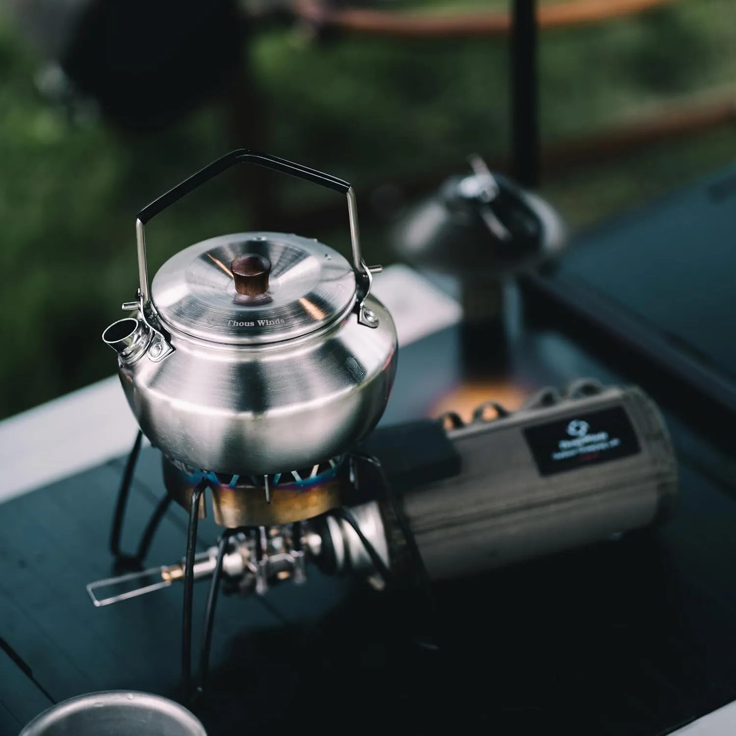 0.6L Camping Kettle, Portable Camp Tea Coffee Pot, Lightweight Stainless Steel Teapot, Fast Heating Boiling Water, for Outdoor Campfire Hiking Camping Picnic