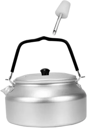 0.9l Portable Outdoor Tea Pot Camping Kettle Whistling and Easy Cleaning