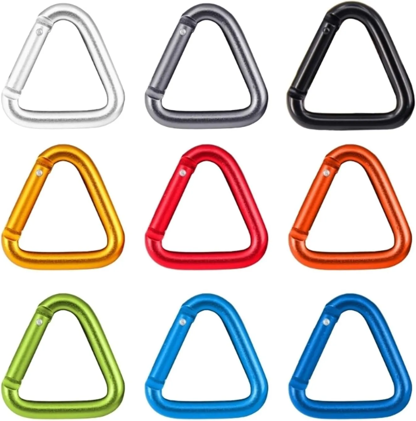 1 Pcs Aluminum Alloys Outdoor Triangular Carabiner Locking Carabiner Clip Keychains Clip for Backpacking Camping