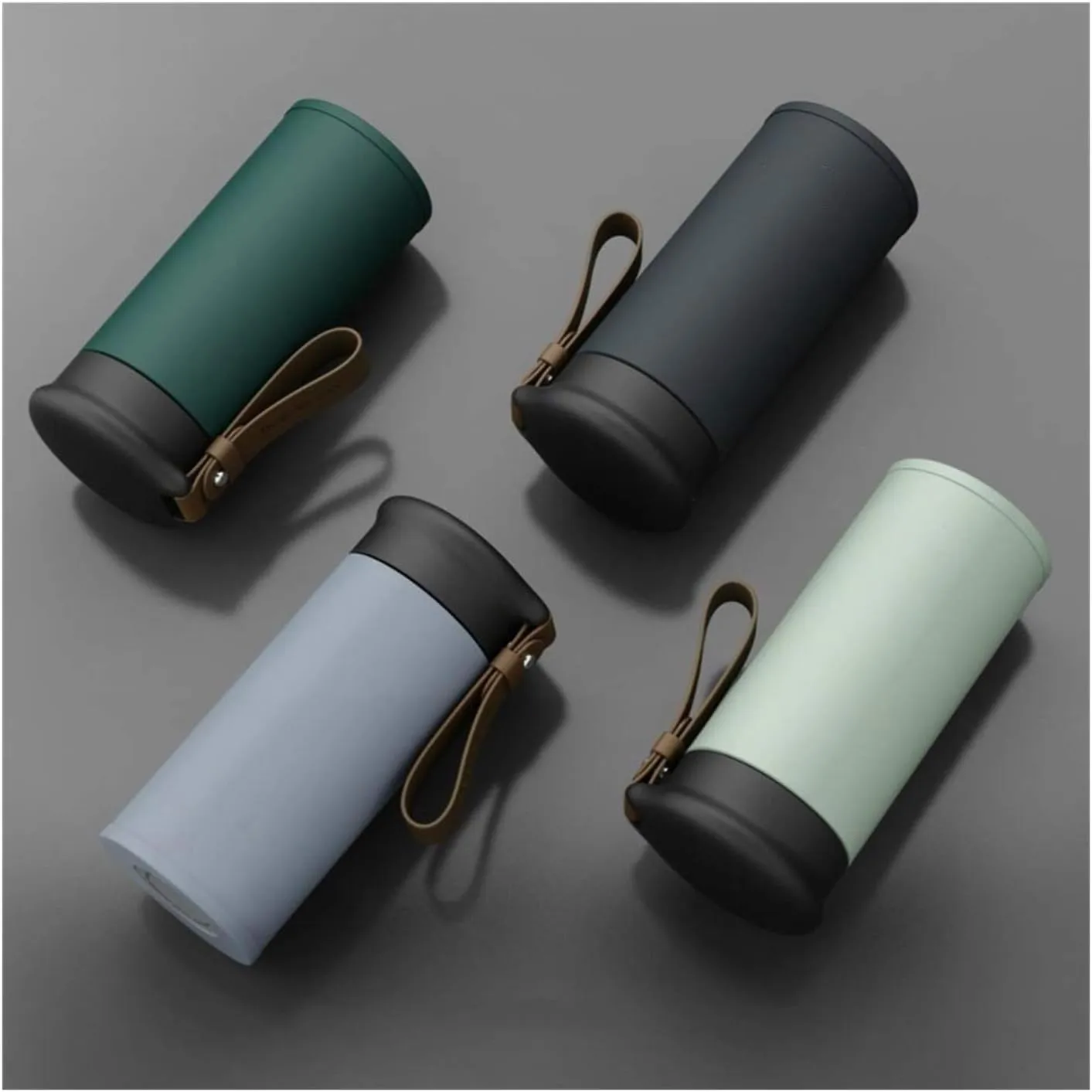 1 Pcs Quality Double Wall Stainless Steel Vacuum Flasks 280ml Car Thermo Cup Coffee Tea Travel Mug Thermol Bottle Thermocup (Capacity : 280ML, Color : Light Green) (Dark Blue 280ML)