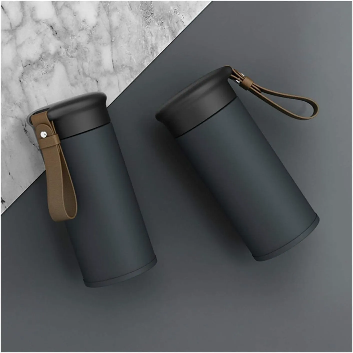 1 Pcs Quality Double Wall Stainless Steel Vacuum Flasks 280ml Car Thermo Cup Coffee Tea Travel Mug Thermol Bottle Thermocup (Capacity : 280ML, Color : Light Green) (Dark Blue 280ML)