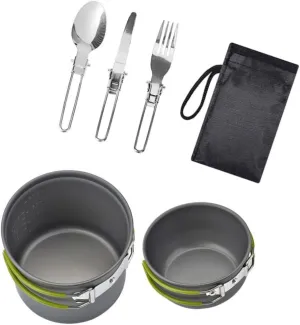 1 Set Portable Camping Cookware Pot Stove Utensils Outdoor Cooking Set