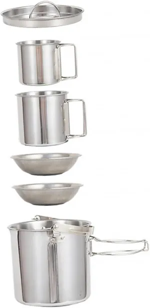 1 Set Portable Kettle Cooking Utensils Camping Cookware Set Bowl and Cup for Hiking Outdoor Activities