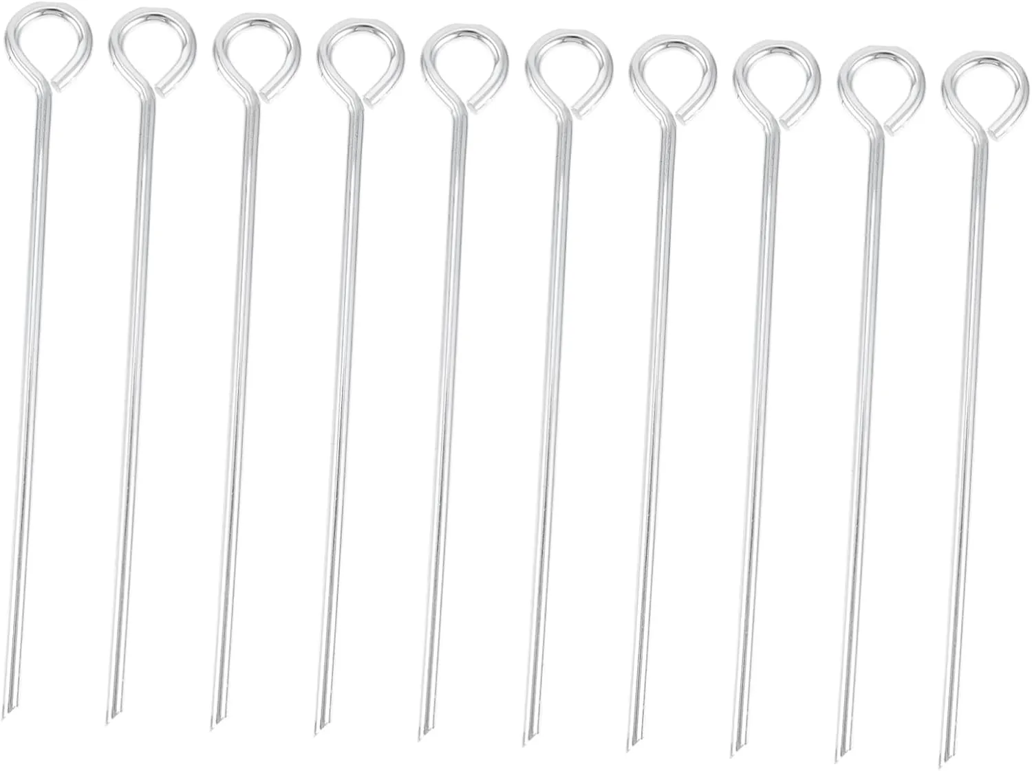 10 Pack Heavy Duty Camping Tent Stakes Titanium Coated Steel Ground Pegs for Tent Canopy Tarp Garden Football Nets Decorations