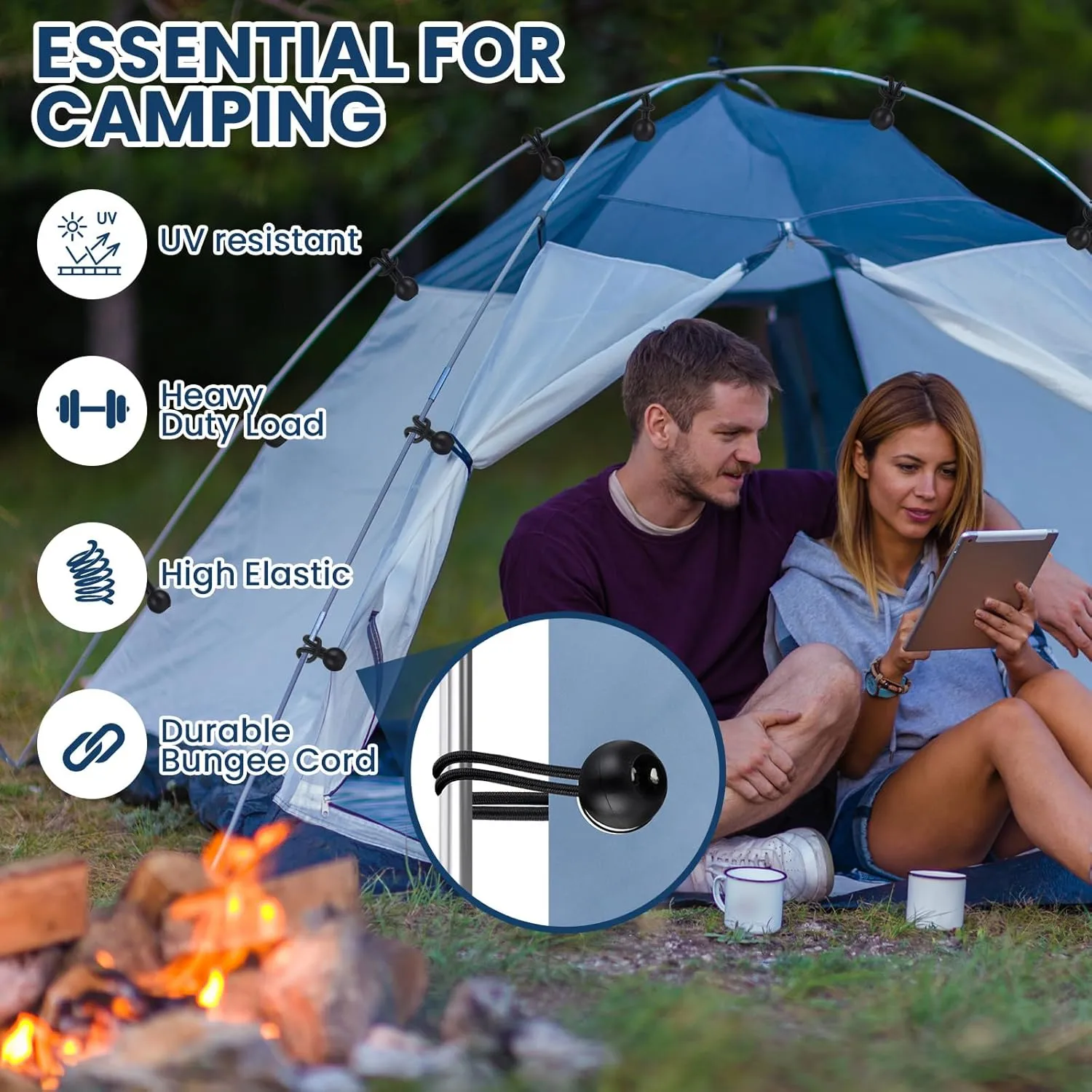 100 Pcs Ball Bungee Cords 12 Inch Bulk Bungee Balls Bungee Cords with Balls Black White Bungee Cords Heavy Duty Outdoor Indoor for Shelter Camping Canopy Cargo Tents Poles（Black）