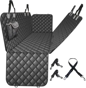 100% Waterproof Dog Car Seat Cover for Back Seat, Large Hammock and Pet Protector, Suitable for Small and Large Dogs, Cars, Trucks, SUVs,Standard(Grey)