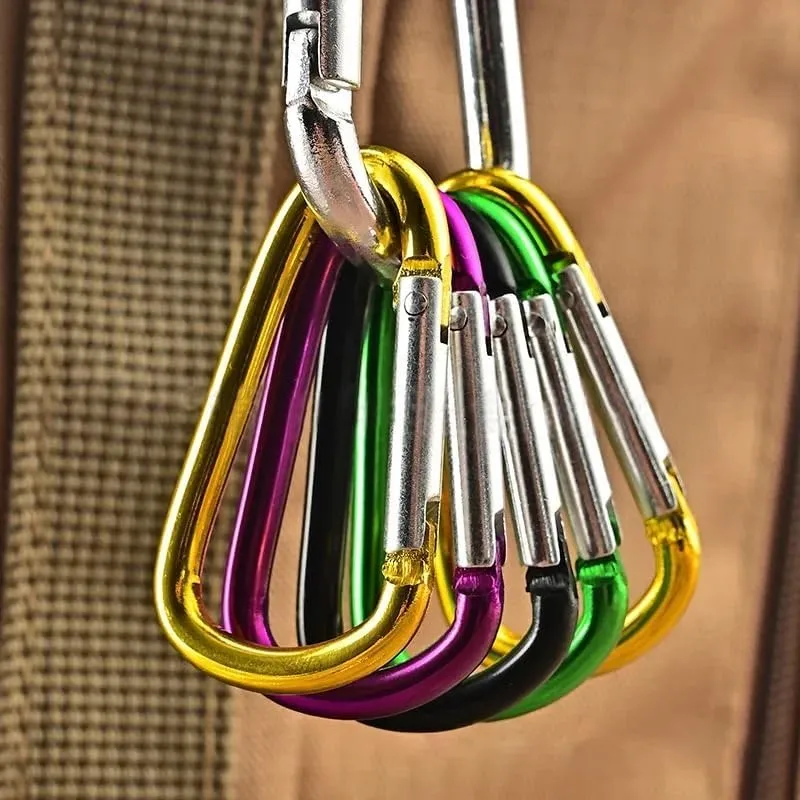10/20PCS Aluminum D Carabiner Camping Hiking Accessory 4.7 * 2.4cm Not for Climbing Carabiner
