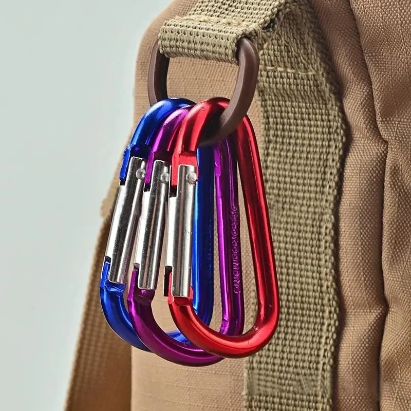 10/20PCS Aluminum D Carabiner Camping Hiking Accessory 4.7 * 2.4cm Not for Climbing Carabiner