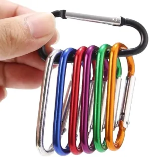 10/20PCS Aluminum D Carabiner Camping Hiking Accessory 4.7 * 2.4cm Not for Climbing Carabiner