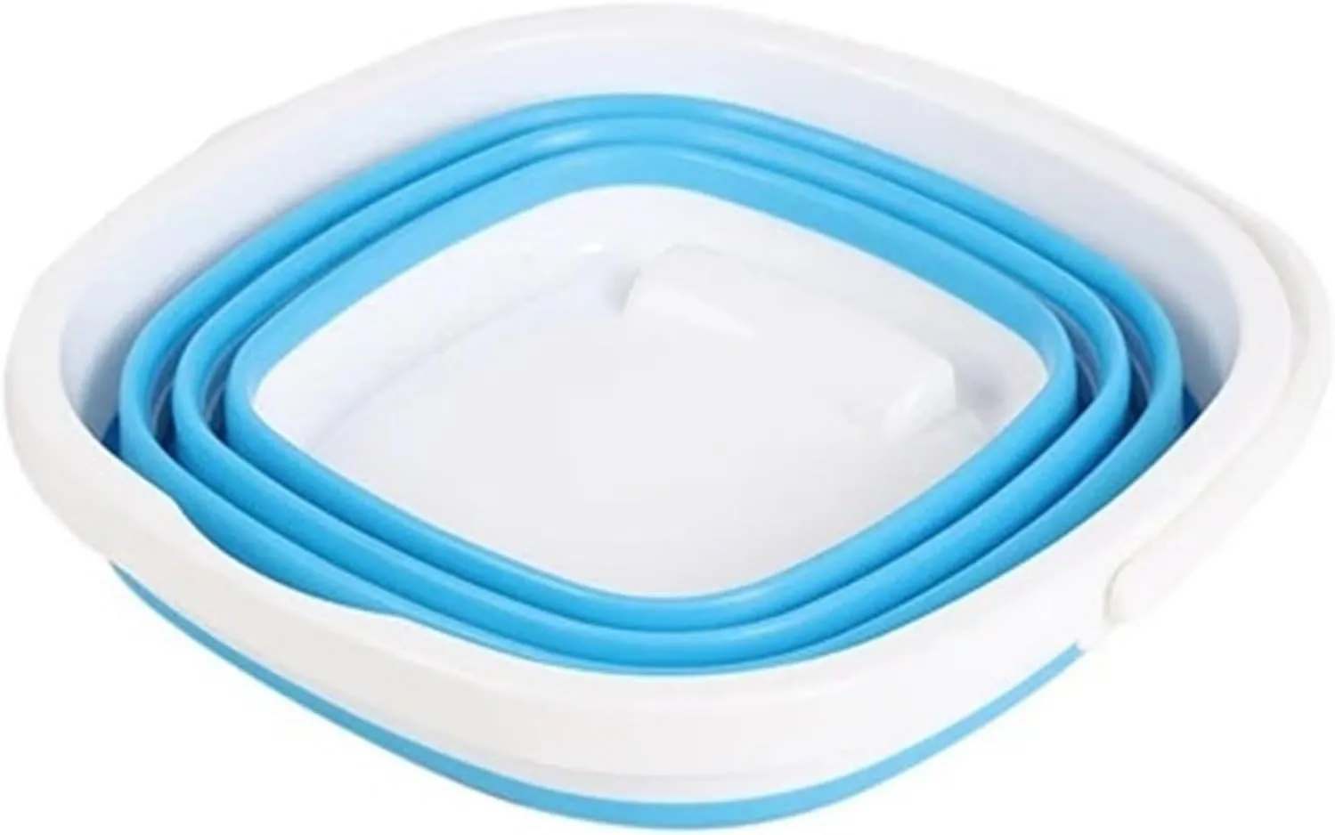 10L Silicone Bucket for Fishing Folding Collapsible Bucket Car Wash Outdoor Fishing Square Barrel Bathroom Kitchen Camp Bucket(Blue)