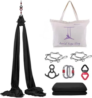 10M Premium Aerial Silks Equipment Yoga Pilates Swing Aerial Yoga Antigravity Hammock Trapeze for Acrobatic Dance,Air Yoga, Aerial Yoga Hammock