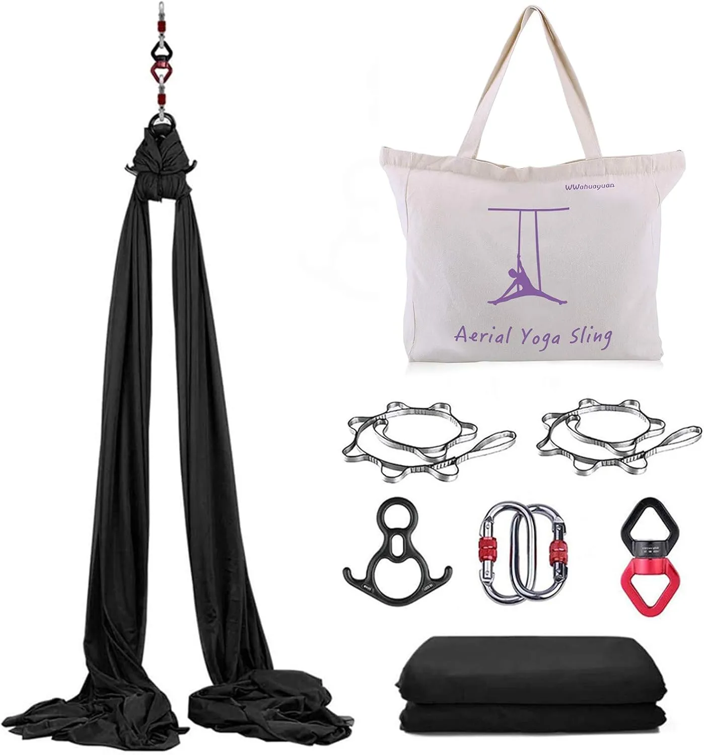 10M Premium Aerial Silks Equipment Yoga Pilates Swing Aerial Yoga Antigravity Hammock Trapeze for Acrobatic Dance,Air Yoga, Aerial Yoga Hammock
