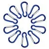 10pcs Black Aluminum Alloy D Carabiner