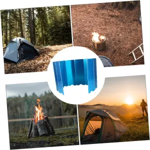 10pcs Portable Windshield for Camping Stoves Lightweight Cooking Accessory Space-Saving Design for Outdoor Cooking Hiking
