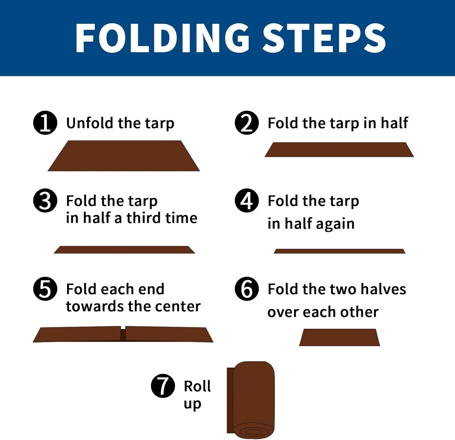 [10'X10'] RSW Heavy Duty Waterproof 12 Mil Safety Reversible Tarp Cover, UV Resistant, Rip and Tear Proof Tarpaulin with Reinforced Edges - for Roof, Camping, Patio, Pool Cover, Boat (Brown/Silver)