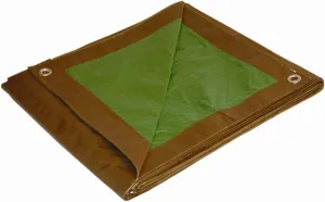 12' x 20' Foremost Tarp 11220 Brown/Green Dry Top Brown/Green 7-Mil Full Size Reversible Tarp