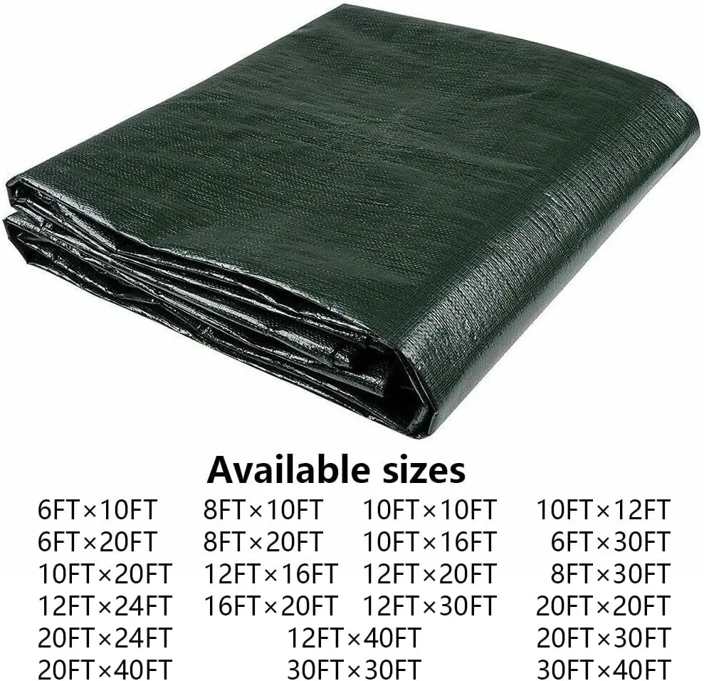 12x30 Feet Waterproof Tarp, 5 mil Multi-Purpose Tarp Cover, UV Resistant, Tear and Color Fade Resistant, Polyethylene Tarp1 for Outdoor Camping Pools Car Tents