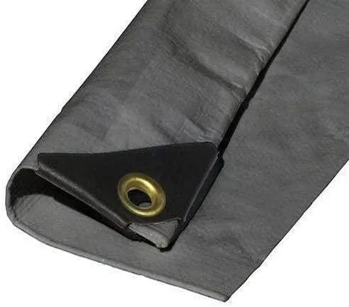 14'X16' Extra Heavy Duty 12 mil Silver Tarp 3 Ply Coated Reinforced Canopy 6 oz 3 Layer (Includes Tarps Tools and Toys Maintenance Manual)