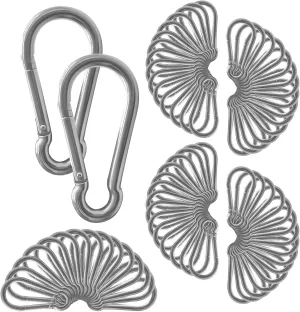 150PCS Carabiner Clip, Heavy Duty Carbon Steel Carabiner, Spring Snap Hook Clip for Keychian, Locking Carabiner for Outdoor Camping, Fishing, Dog Leash, Hanging