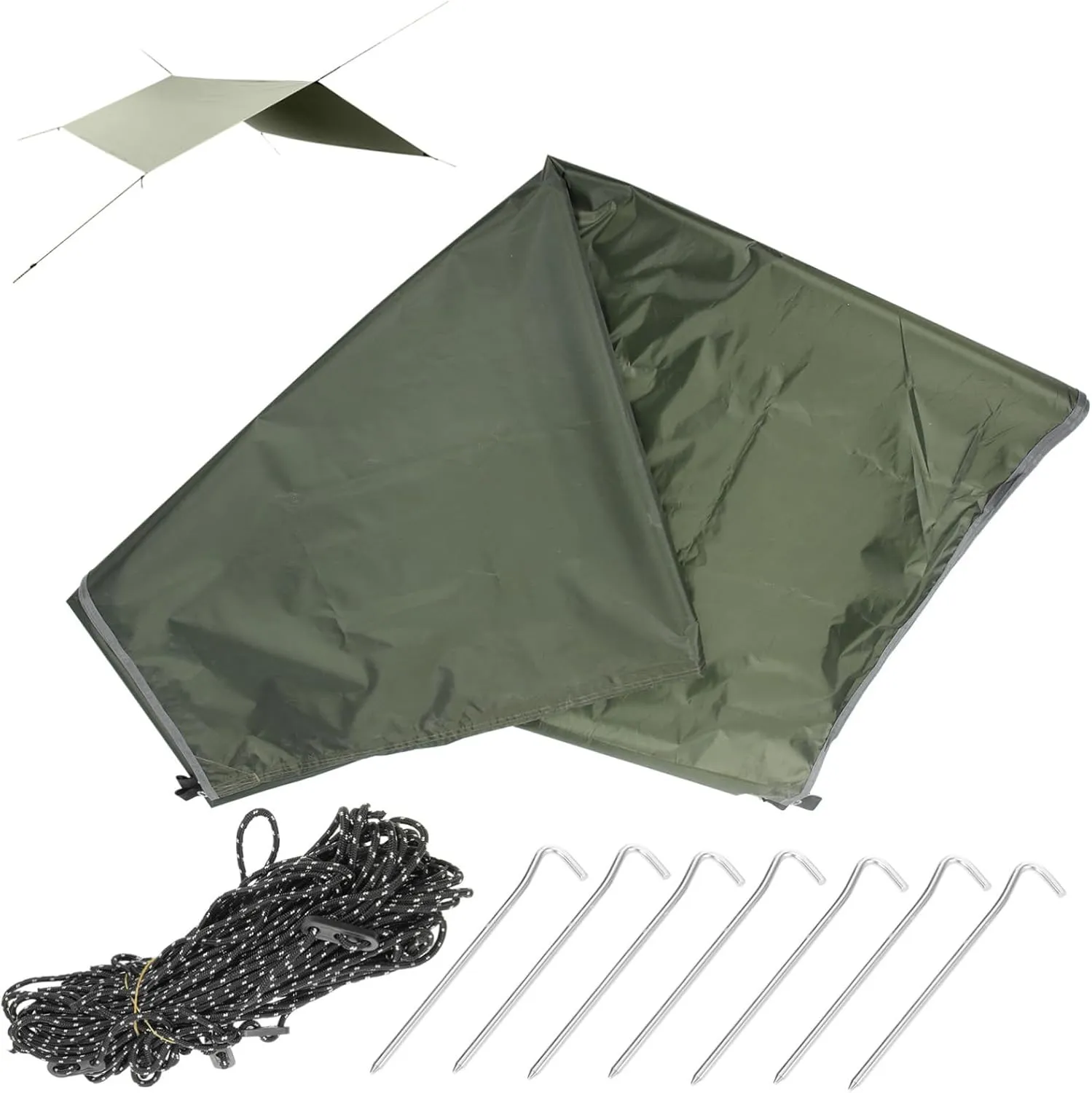1set Outdoor Camping Tarp Sunshade Tent Uv for Camping Hiking Picnics Lightweight Suitable for People