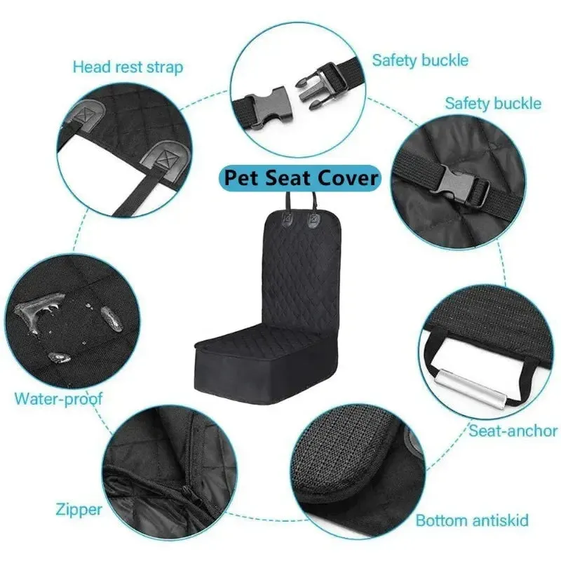 2-in-1 Waterproof Dog Car Seat Cover Hammock & Protector