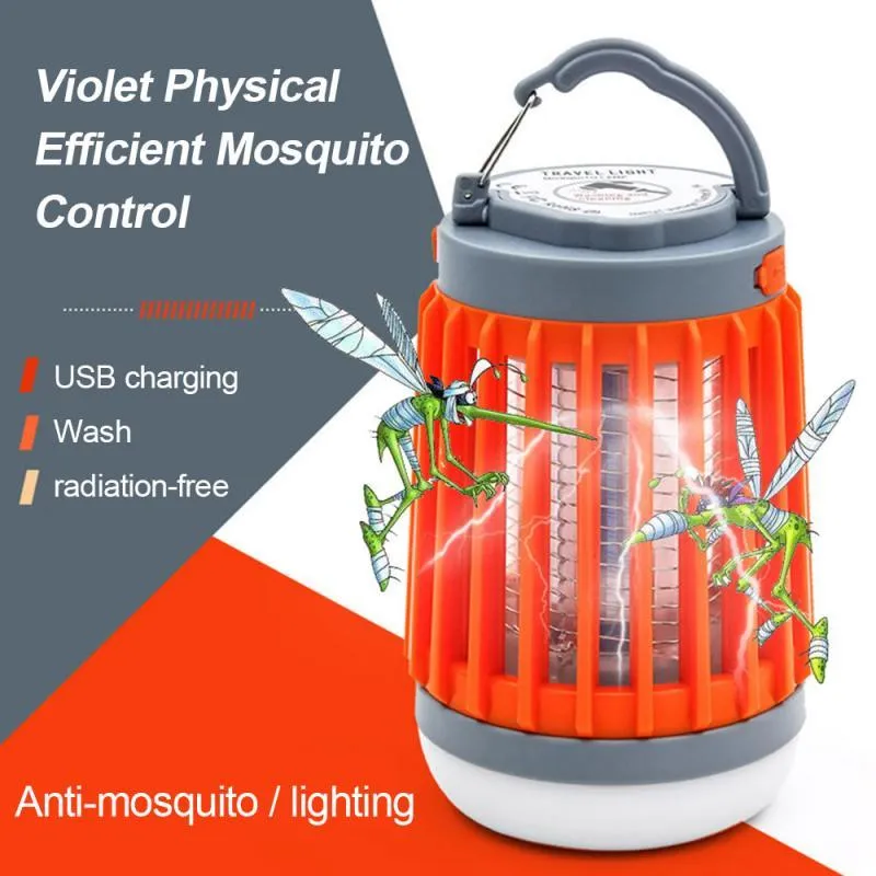2 In1 LED USB Solar Power Mosquito Killer Lamp
