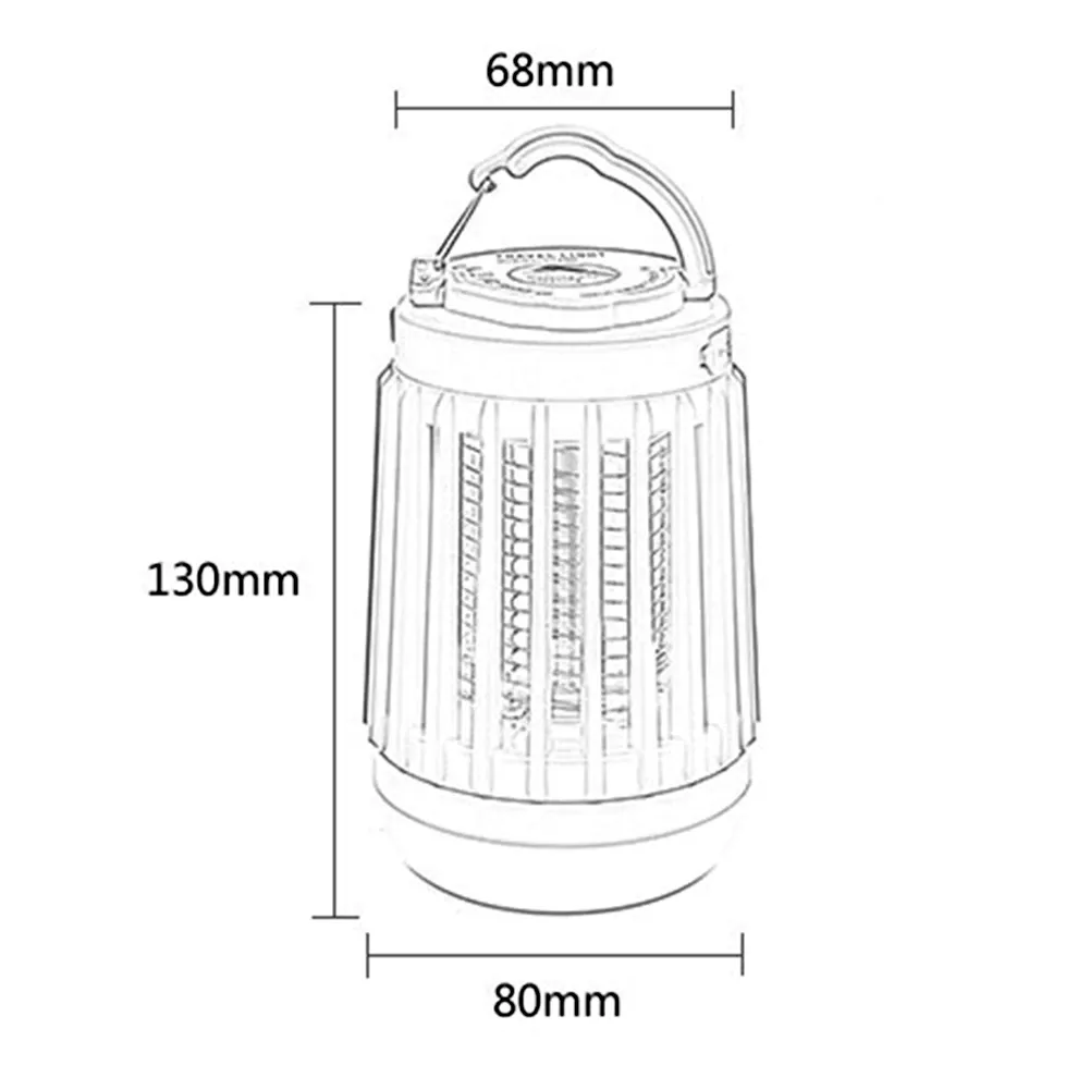 2 In1 LED USB Solar Power Mosquito Killer Lamp