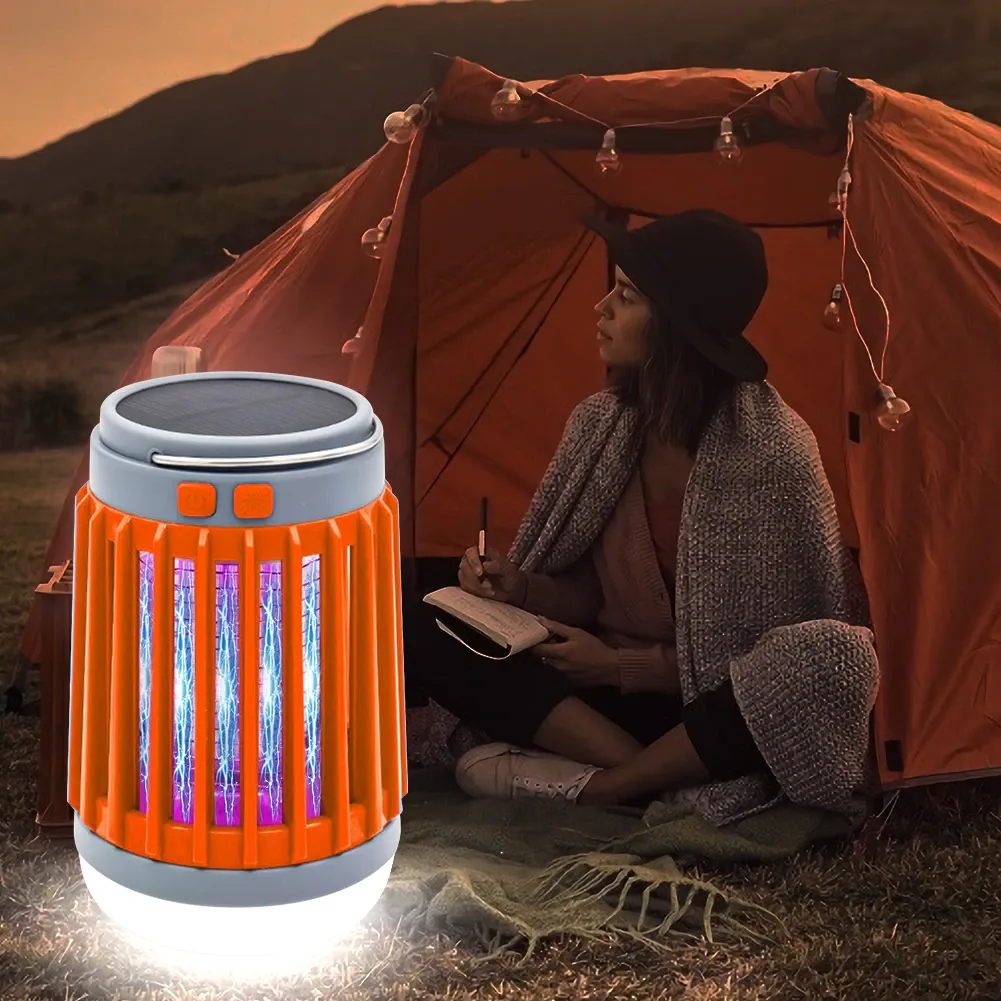 2 In1 LED USB Solar Power Mosquito Killer Lamp