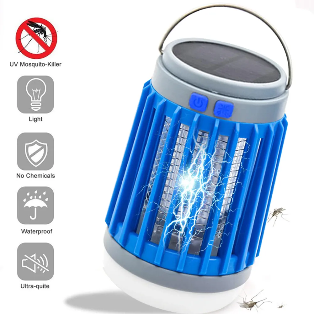 2 In1 LED USB Solar Power Mosquito Killer Lamp