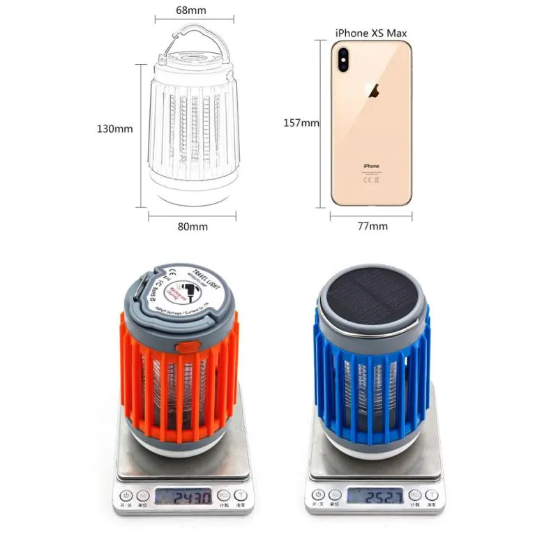 2 In1 LED USB Solar Power Mosquito Killer Lamp