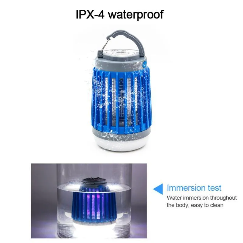 2 In1 LED USB Solar Power Mosquito Killer Lamp