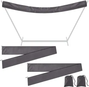 2 Pcs Hammock Cover Sleeve Waterproof 12 ft Lightweight and Compact Camping Storage Protector Fits Most Hammock for Outdoor Hiking Camping, Grey