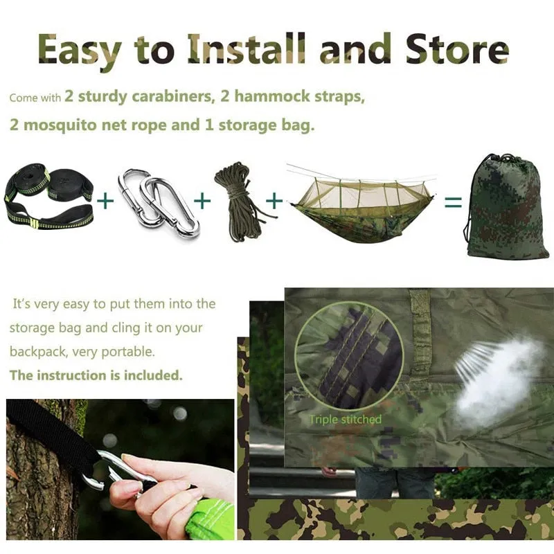 2 Person Hammock with Mosquito Net