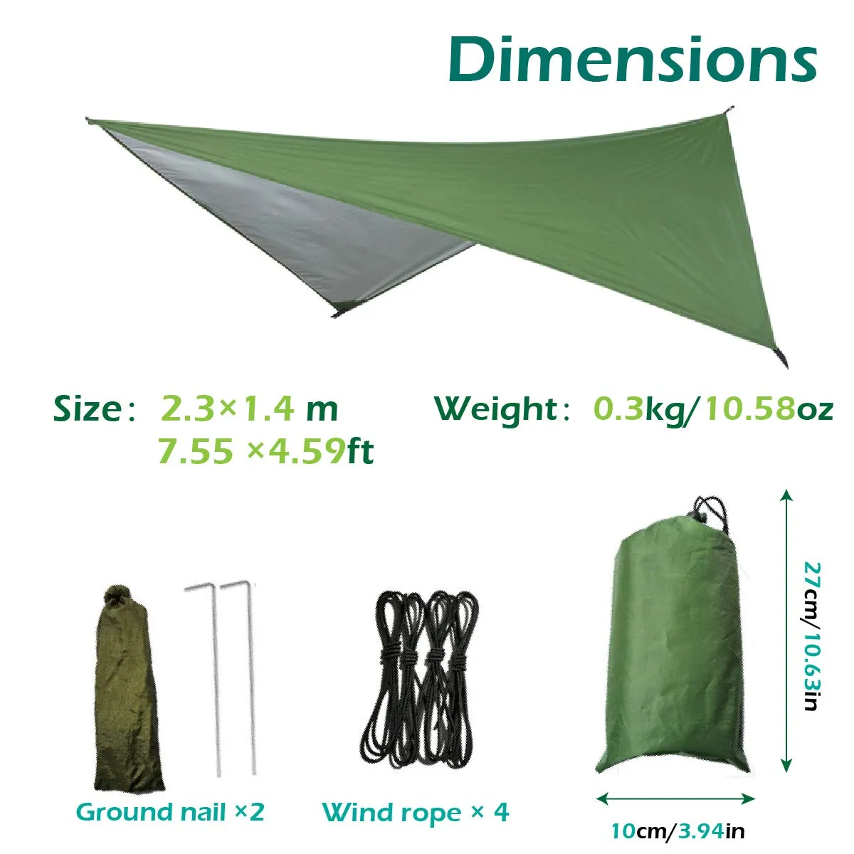 2 Person Hammock with Mosquito Net