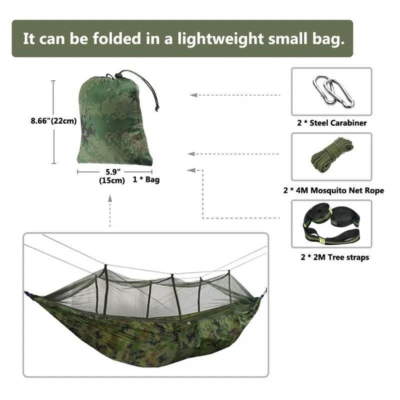 2 Person Hammock with Mosquito Net