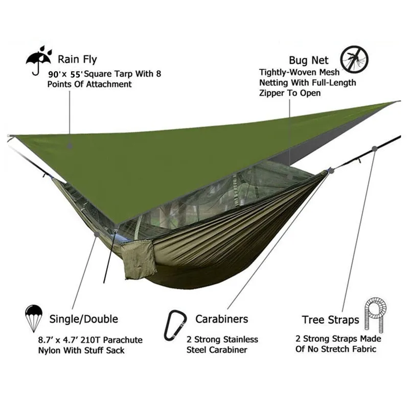 2 Person Hammock with Mosquito Net