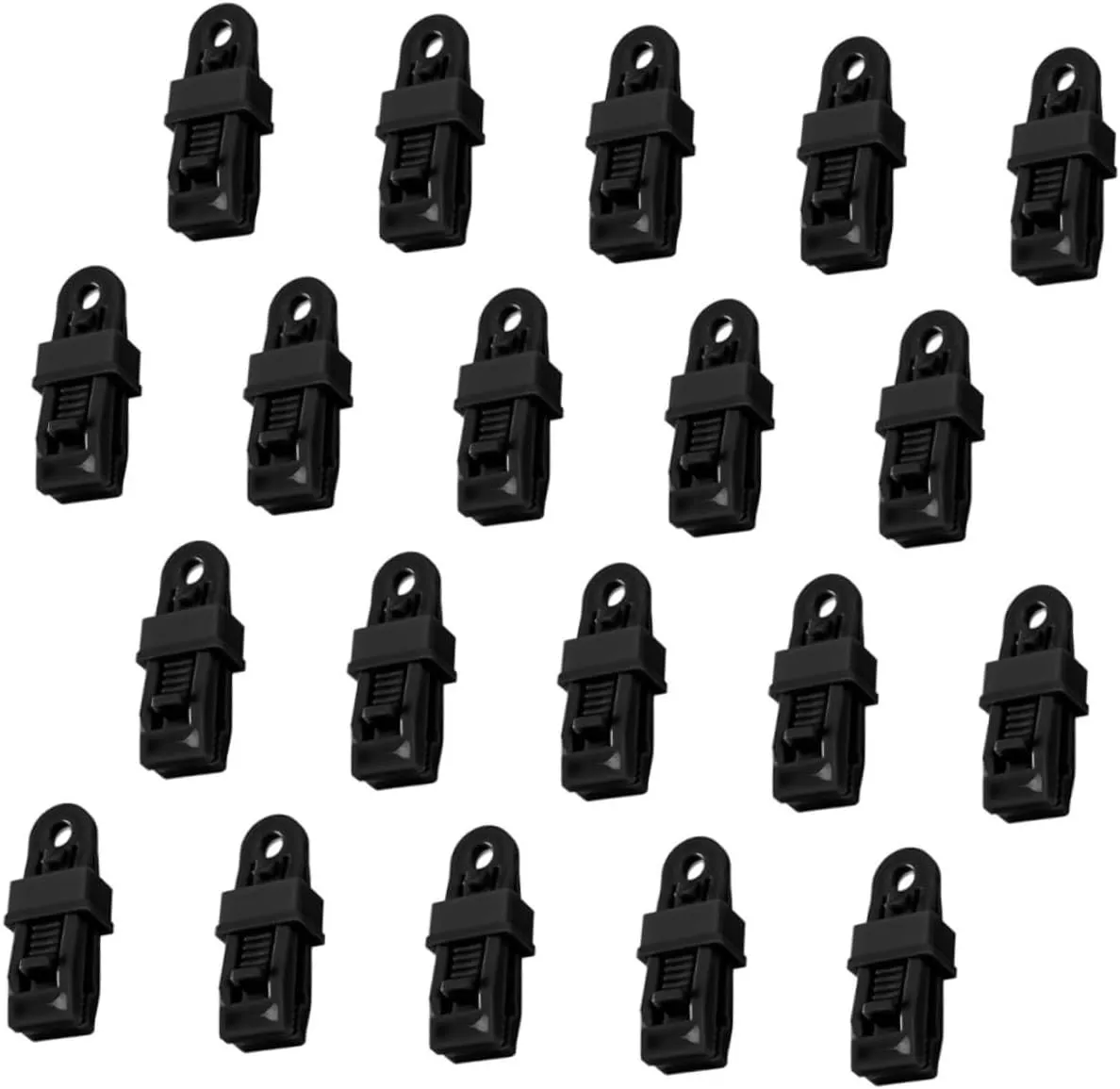 20pcs Heavy Duty Camping Tent Fastener Tarp Clips for Canvas Tarp Secure Awning Clips Fixators Lock