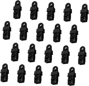 20pcs Heavy Duty Camping Tent Fastener Tarp Clips for Canvas Tarp Secure Awning Clips Fixators Lock