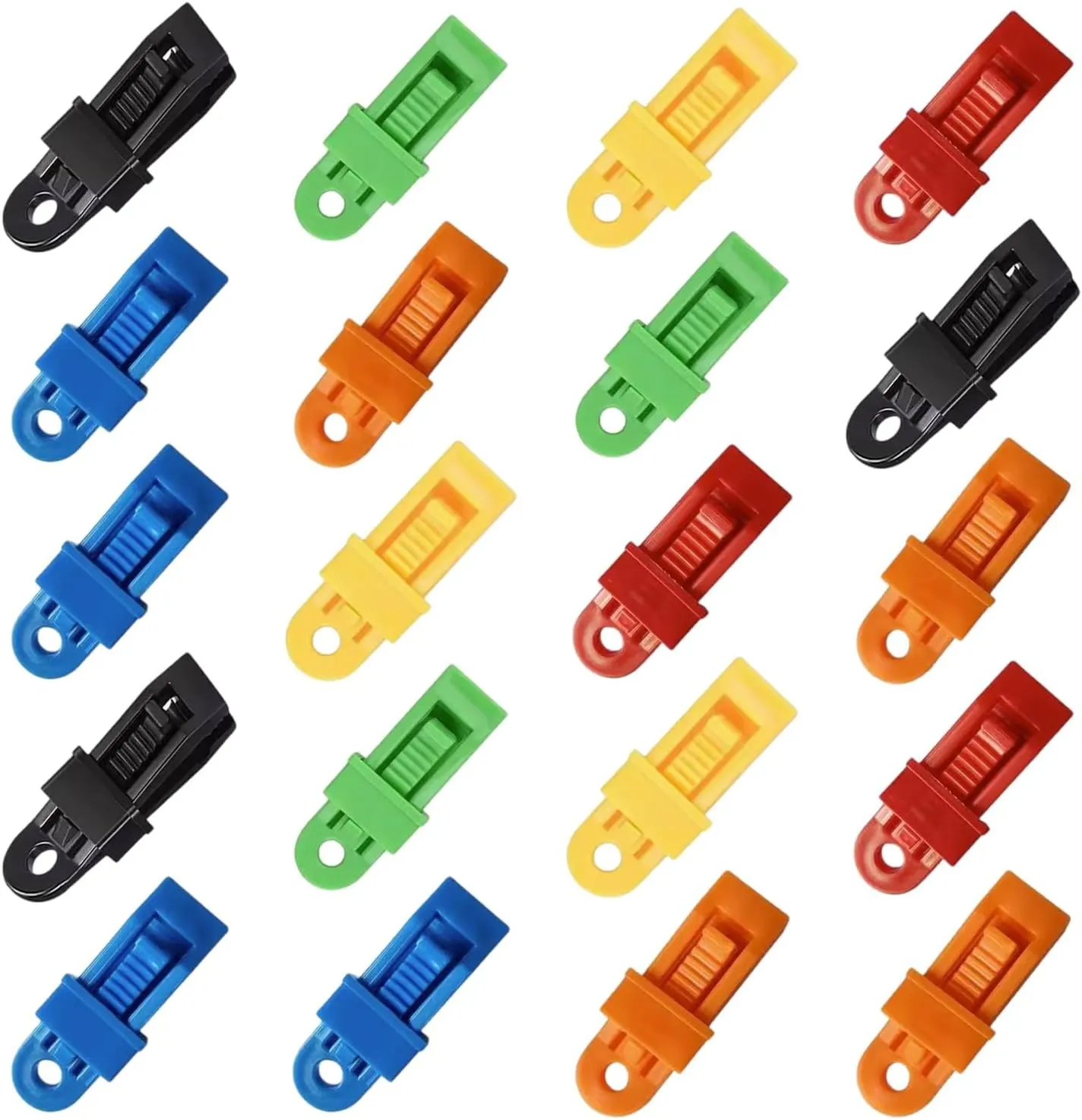 20Pcs Tarp Clip Heavy Duty Lock Grip Tarp Clamps Tarpaulin Clip and Clamps for Tents, Shade Cloth Clip