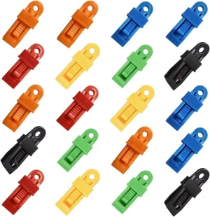 20Pcs Tent Fasteners Holder Tarp Clip Heavy Duty Lock Grip Clamps Tighten Tent Clip Tent Fasteners Holder Enduring