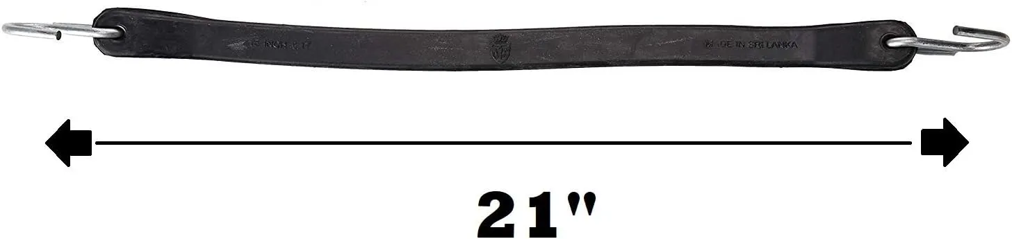 21" Inch 25 Pack Rubber Bungee Cords with Metal Hooks for Flatbed Trucks- Heavy Duty Tarp Tie Down Straps