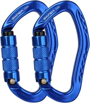 22KN Auto Locking Carabiner Clip - Twist Lock Climbing Carabiner CE UIAA Certified, Heavy Duty Carabiners for Climbing,Rappelling,Hammock,Hiking,Camping