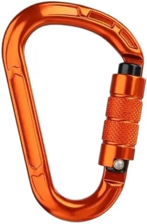 25kN Auto Lock Spring-Loaded Gate Aluminum H-Carabiner Outdoor Kits Carabiner