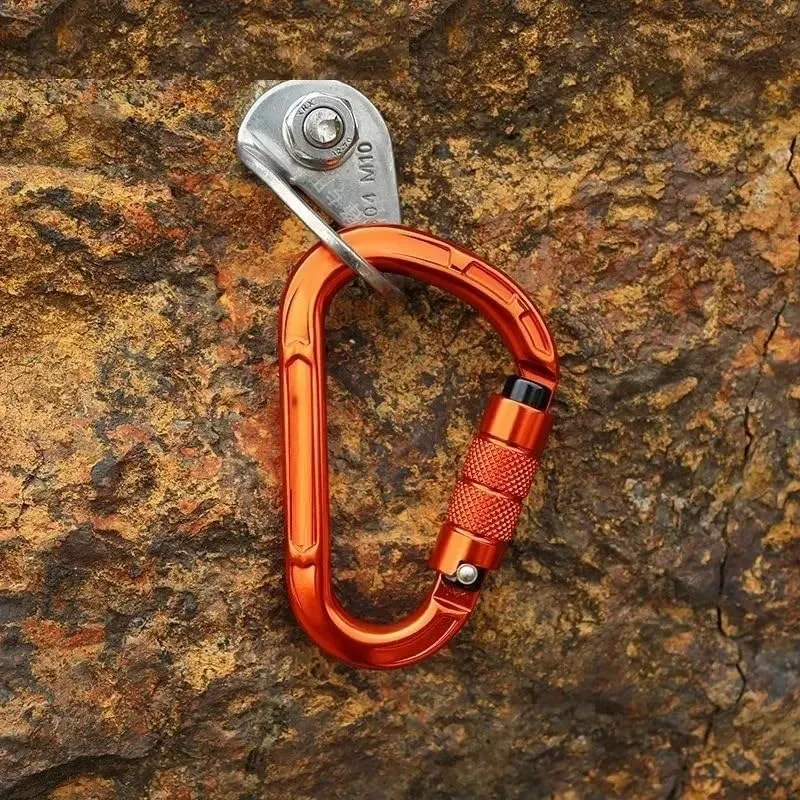 25kN Auto Lock Spring-Loaded Gate Aluminum H-Carabiner Outdoor Kits Carabiner