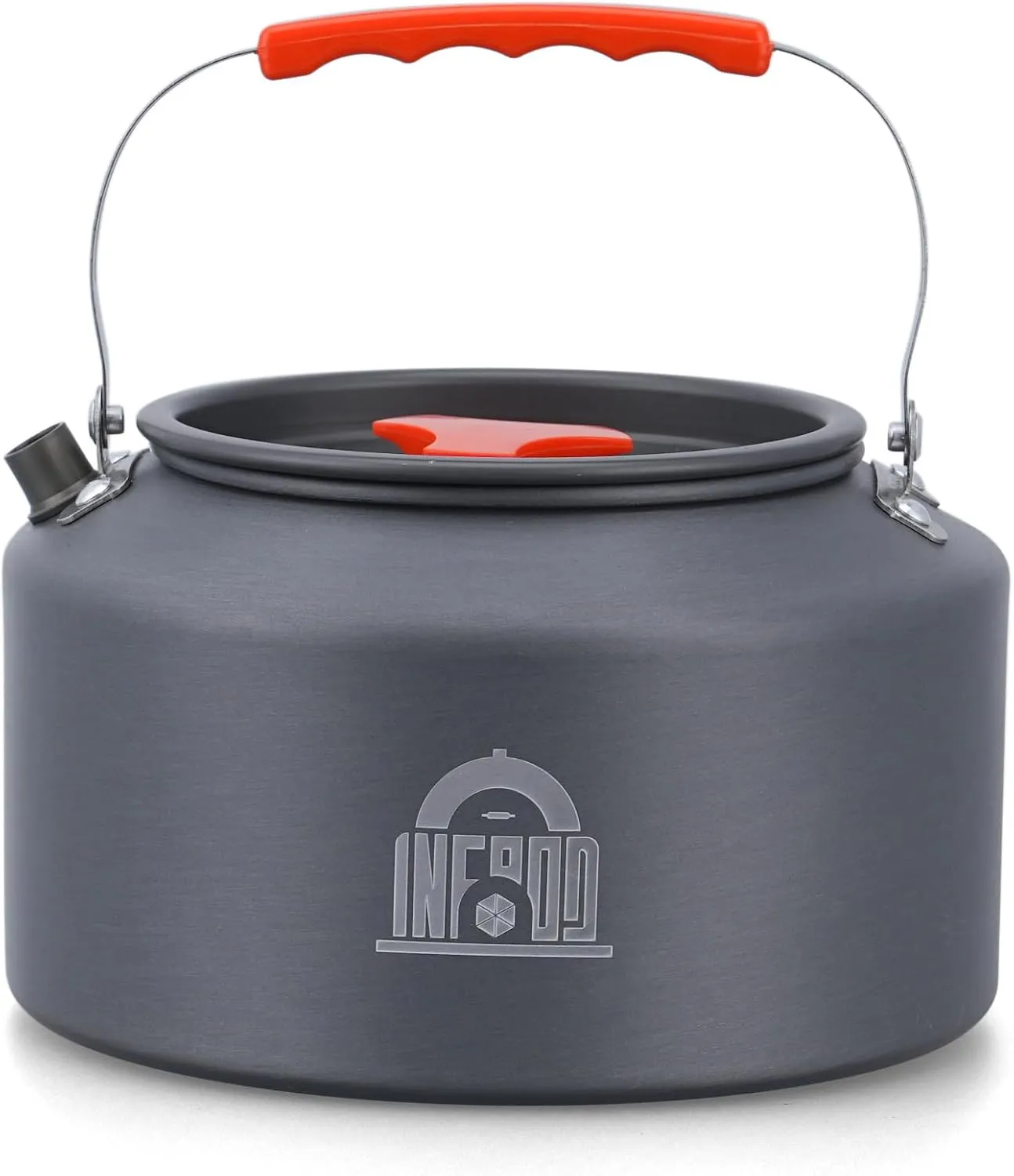 2.5L Camping Kettle, 2.6 Quart Camp Tea Kettle with Carrying Bag for Outdoor Camping Campfire Hiking Picnic and Backpacking, Portable & Lightweight, Gray