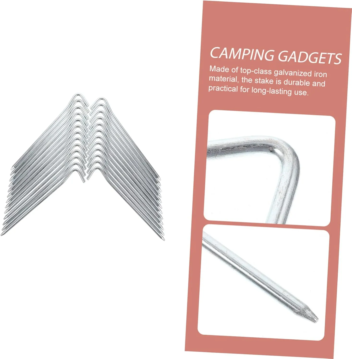 25pcs Outdoor Camping Stakes Screw Threaded Tent Ground Pegs Black for Tent Nails