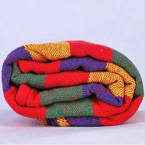 280x100cm 150kg Weight Load Canvas Hammock for Outdoor Camping - Red