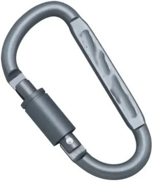 2PCS Aluminum Carabiner Hook D-Shape Carabiner Hook Outdoor Tools Carabiner(Gray)